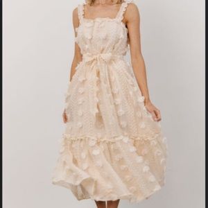 Baltic Born Cream Dot Midi Dress